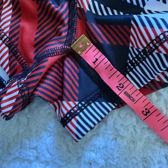 The Barbell Cartel Womens CrossFit Red Plaid Athletic Workout Shorts Sz Small - Picture 6 of 7